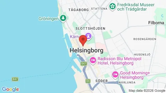 Industrilokaler att hyra i Helsingborg - kort over placeringen