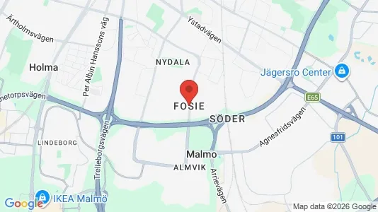 Butikslokaler att hyra i Fosie - kort over placeringen