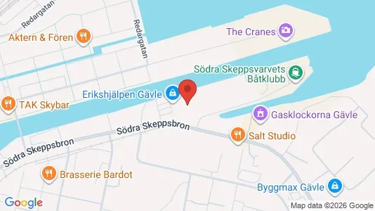 Lagerlokaler att hyra i Gävle - kort over placeringen
