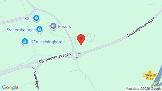 Lagerlokaler att hyra i Helsingborg - kort over placeringen