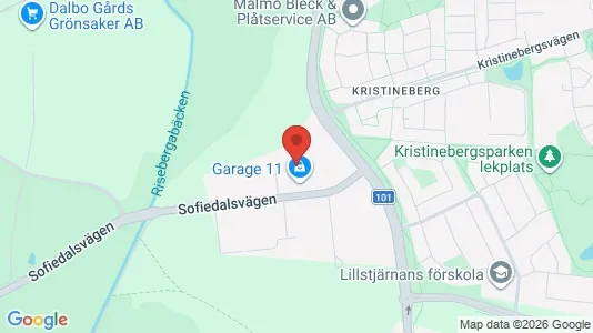 Lagerlokaler att hyra i Malmö Centrum - kort over placeringen