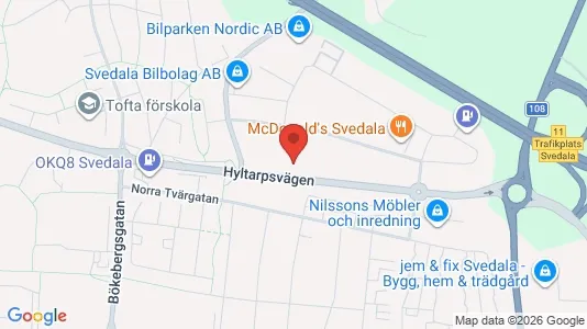 Lagerlokaler att hyra i Svedala - kort over placeringen