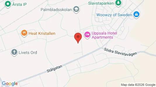 Industrilokaler att hyra i Uppsala - kort over placeringen