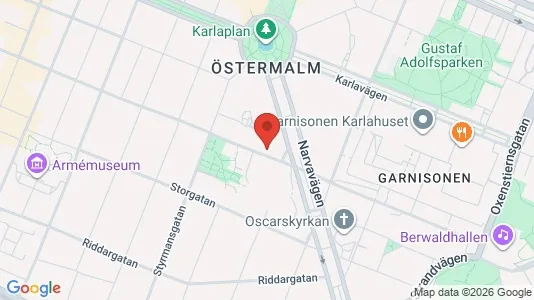 Kontorslokaler att hyra i Östermalm - kort over placeringen