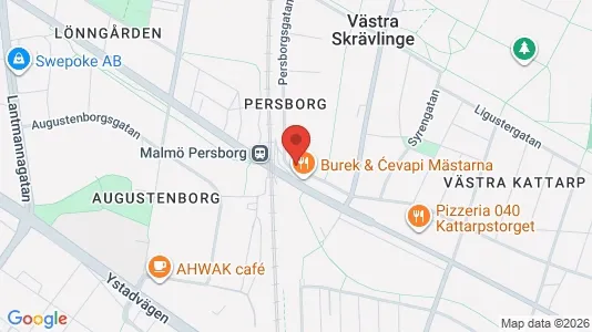 Lagerlokaler att hyra i Rosengård - kort over placeringen