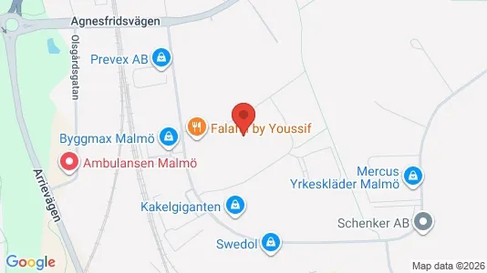 Lagerlokaler att hyra i Fosie - kort over placeringen