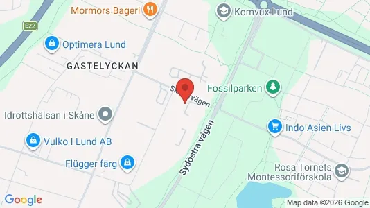 Lagerlokaler att hyra i Lund - kort over placeringen