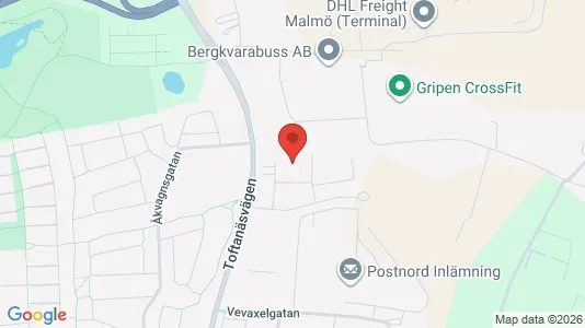 Lagerlokaler att hyra i Husie - kort over placeringen