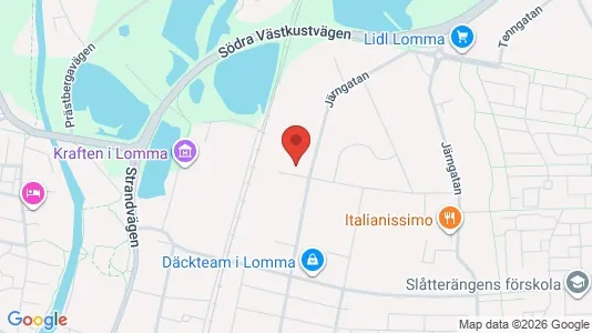 Lagerlokaler att hyra i Lomma - kort over placeringen