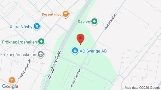 Lagerlokaler att hyra i Kristianstad - kort over placeringen