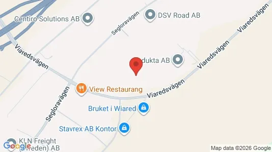 Lagerlokaler att hyra i Borås - kort over placeringen