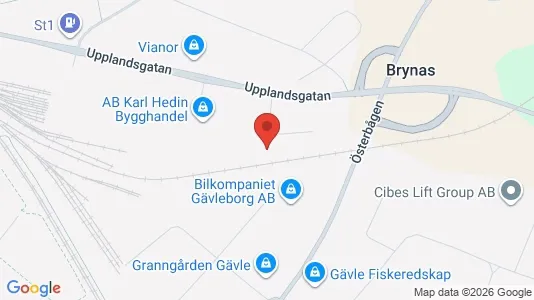 Lagerlokaler att hyra i Gävle - Bild från Google Street View