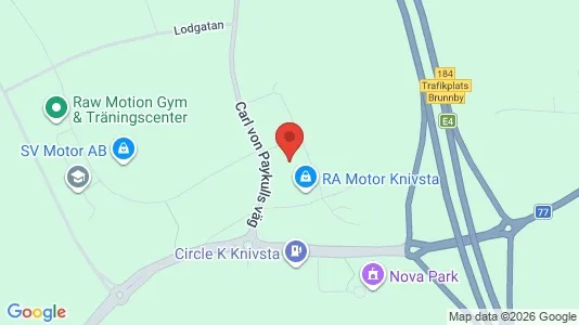 Industrilokaler att hyra i Knivsta - kort over placeringen
