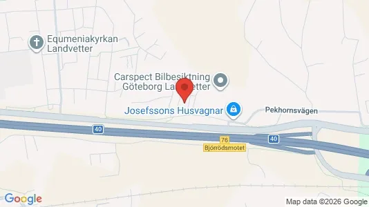 Lagerlokaler att hyra i Härryda - kort over placeringen