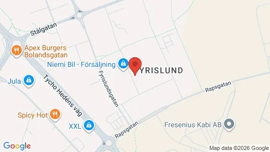 Industrilokaler att hyra i Uppsala - kort over placeringen