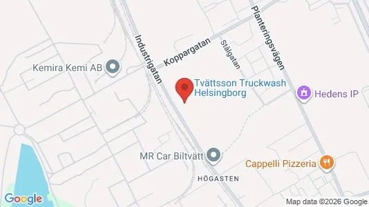 Lagerlokaler att hyra i Helsingborg - kort over placeringen