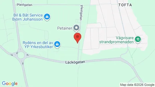 Lagerlokaler att hyra i Lidköping - kort over placeringen