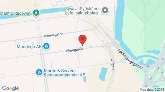 Lagerlokaler att hyra i Malmö Centrum - kort over placeringen