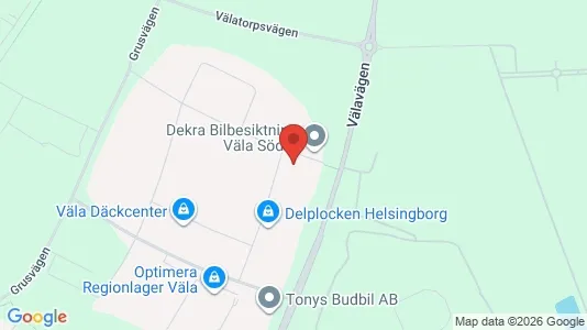 Lagerlokaler att hyra i Helsingborg - kort over placeringen