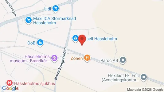 Lagerlokaler att hyra i Hässleholm - Bild från Google Street View