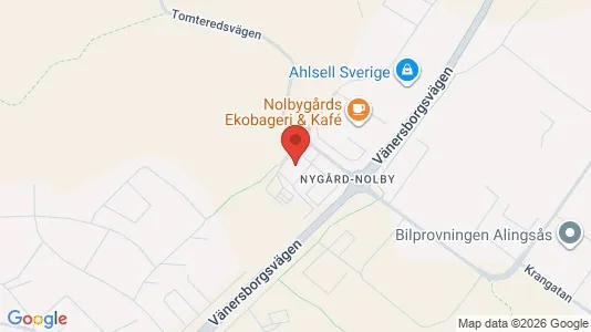 Lagerlokaler att hyra i Alingsås - kort over placeringen