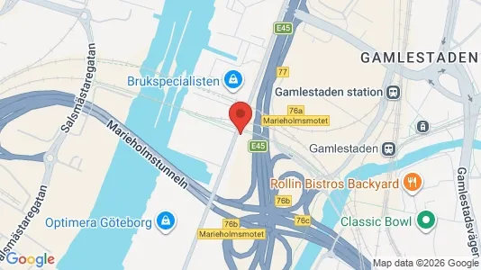 Lagerlokaler att hyra i Göteborg Östra - kort over placeringen