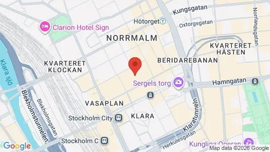 Lagerlokaler att hyra i Stockholm Innerstad - kort over placeringen