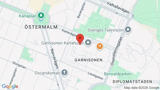 Kontorslokaler att hyra i Östermalm - kort over placeringen