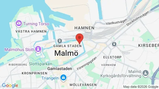 Lagerlokaler att hyra i Malmö Centrum - kort over placeringen