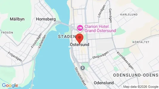 Lagerlokaler att hyra i Östersund - kort over placeringen