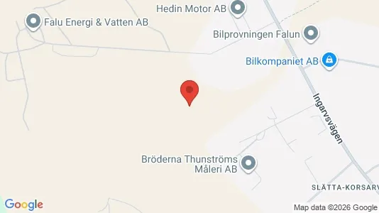 Lagerlokaler till försäljning i Falun - Bild från Google Street View