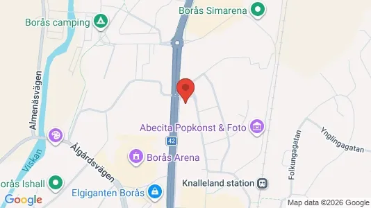 Lagerlokaler att hyra i Borås - kort over placeringen