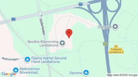 Lagerlokaler att hyra i Landskrona - kort over placeringen