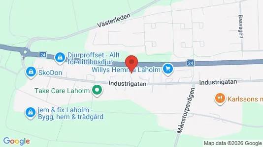Lagerlokaler att hyra i Laholm - Bild från Google Street View