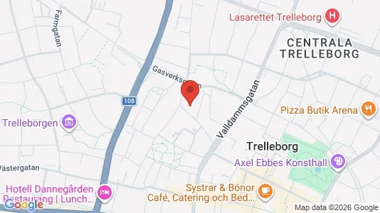 Lagerlokaler att hyra i Trelleborg - kort over placeringen