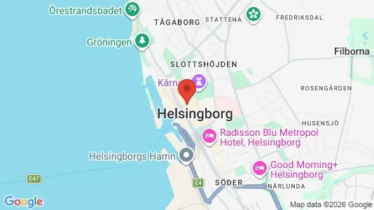 Lagerlokaler att hyra i Helsingborg - kort over placeringen