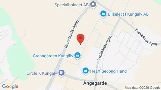 Lagerlokaler att hyra i Kungälv - kort over placeringen