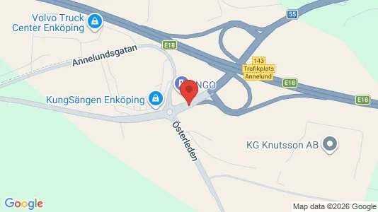 Lagerlokaler att hyra i Enköping - kort over placeringen