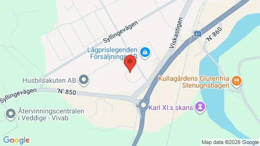 Lagerlokaler att hyra i Varberg - kort over placeringen