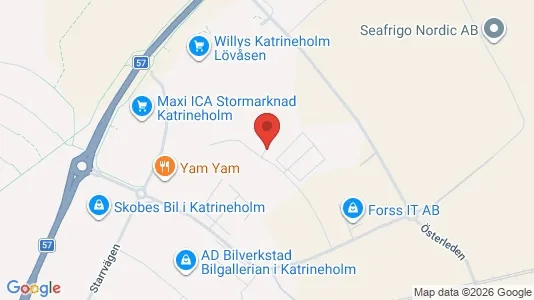Lagerlokaler att hyra i Katrineholm - kort over placeringen
