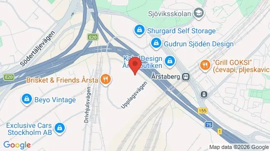 Lagerlokaler att hyra i Södermalm - kort over placeringen