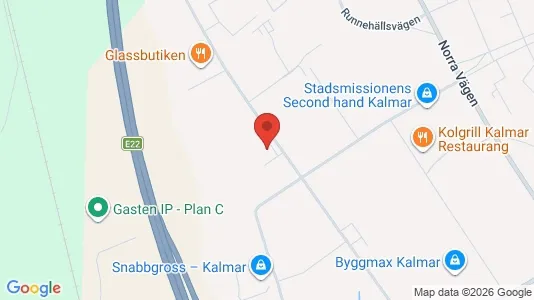 Industrilokaler att hyra i Kalmar - kort over placeringen