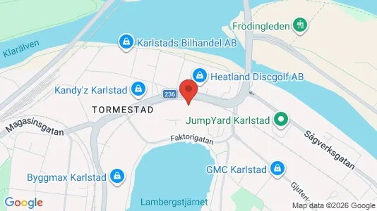 Lagerlokaler att hyra i Karlstad - kort over placeringen