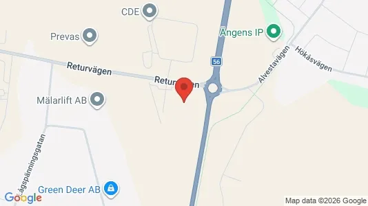 Lagerlokaler att hyra i Västerås - kort over placeringen