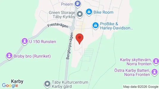 Kontorslokaler att hyra i Täby - kort over placeringen